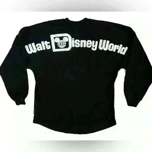 Walt Disney World Authentic Spirit Jersey Collectible Black Long Sleeve Shirt XS